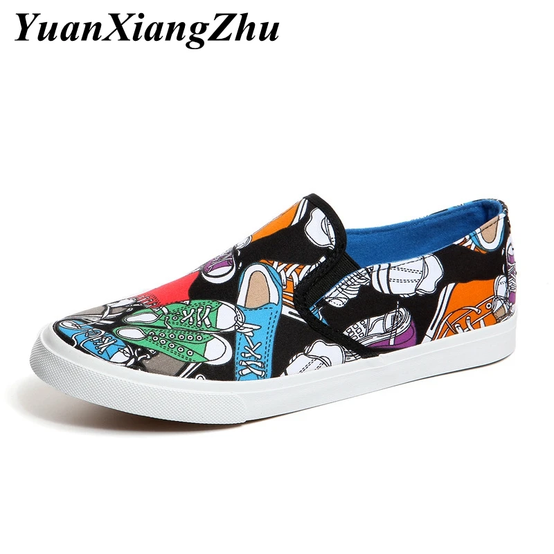 Fashion Graffiti Men Casual Shoes Mens Canvas Shoes Man Loafers Luxury Brand Comfortable Flat Slip-on Men Shoes chaussures homme
Fashion Graffiti Men Casual Shoes Mens Canvas Shoes Man Loafers Luxury Brand Comfortable Flat Slip-on Men Shoes chaussures homme