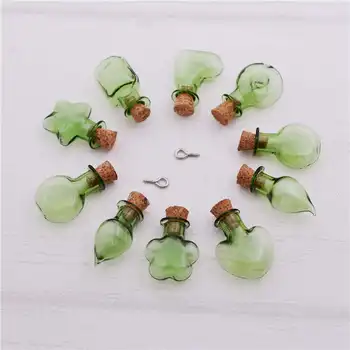 20pieces/lot green color glass Bottle with cork essential oil vial popular glass globe necklace pendant DIY jewelry findings
20pieces/lot green color glass Bottle with cork essential oil vial popular glass globe necklace pendant DIY jewelry findings