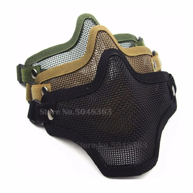 Airsoft Mesh Half Face Skull Protecting Mask Paintball Airsoft Mask Outdoor Riding Bicycle Cycling Face Mask
Airsoft Mesh Half Face Skull Protecting Mask Paintball Airsoft Mask Outdoor Riding Bicycle Cycling Face Mask