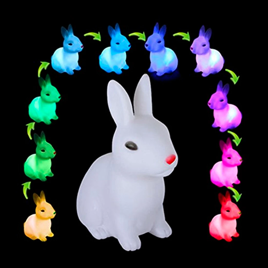 Rabbit LED Night Light Color Changing Animal Cartoon Decorative Lamp Adorable for Children Baby Kids Gift Home Party
Rabbit LED Night Light Color Changing Animal Cartoon Decorative Lamp Adorable for Children Baby Kids Gift Home Party
