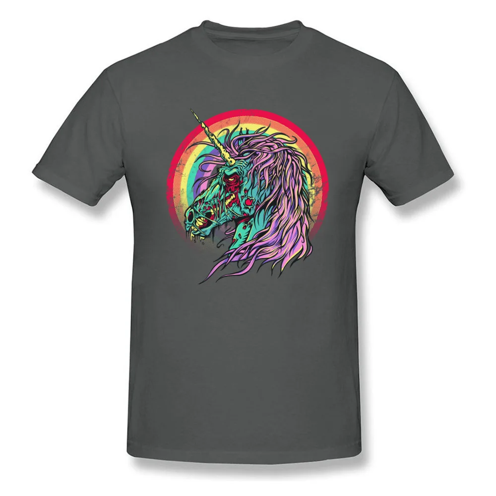 Plain Men's T Shirt Zombie Unicorn Family T Shirts All Cotton Short Sleeve Normal Sweatshirts Round Neck Wholesale Zombie Unicorn carbon