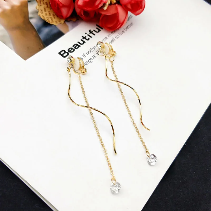 JIOFREE Korea Zircon S shape NO Hole Earrings For Women Long clip on Earrings High Quality Statement Wedding Jewelry Wholesale
JIOFREE Korea Zircon S shape NO Hole Earrings For Women Long clip on Earrings High Quality Statement Wedding Jewelry Wholesale
