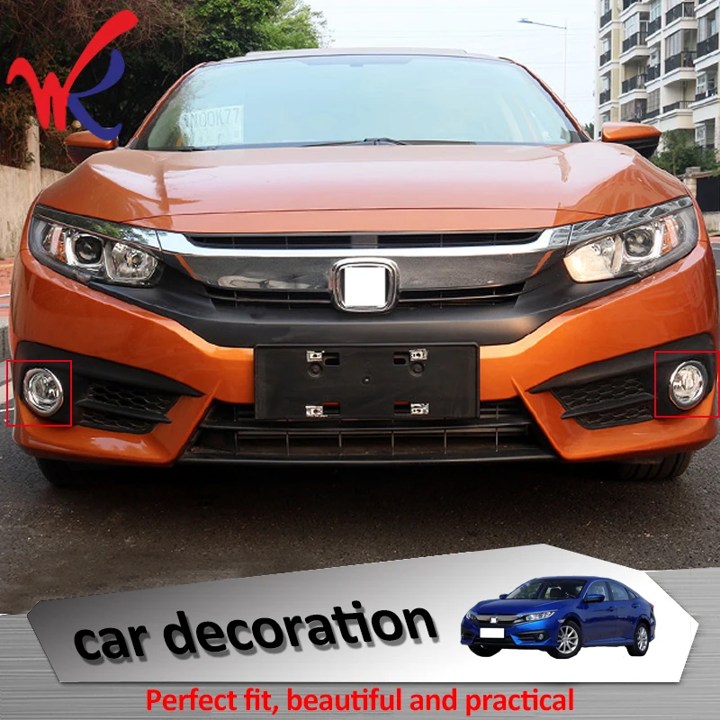 WK Brand Car Accessories ABS Chrome Front Fog Light Lamp Ring Cover Trim Decoration for HONDA Civic 2016 2017 Car Styling
WK Brand Car Accessories ABS Chrome Front Fog Light Lamp Ring Cover Trim Decoration for HONDA Civic 2016 2017 Car Styling
