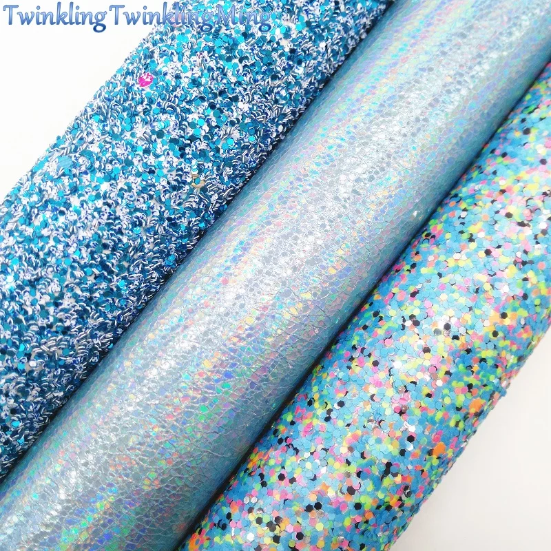 BLUE Glitter Fabric, Iridescent Faux Leather Fabric, Synthetic Leather Sheet For Bows A4 Size 8"x11" Twinkling Ming XM116
BLUE Glitter Fabric, Iridescent Faux Leather Fabric, Synthetic Leather Sheet For Bows A4 Size 8"x11" Twinkling Ming XM116