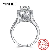 YINHED Luxury Fashion 925 Sterling Silver Wedding Rings for Women 6mm Cubic Zirconia Double Row CZ Engagement Ring Jewelry ZR385
YINHED Luxury Fashion 925 Sterling Silver Wedding Rings for Women 6mm Cubic Zirconia Double Row CZ Engagement Ring Jewelry ZR385