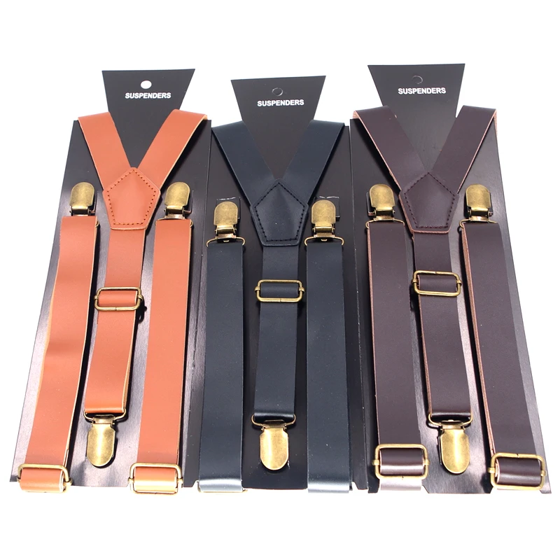 PU Leather Suspenders Braces 3 Clips Clip-on Men Women Suspenders Bretelles Hommes Tirantes Hombre Suspensorios Bretels
PU Leather Suspenders Braces 3 Clips Clip-on Men Women Suspenders Bretelles Hommes Tirantes Hombre Suspensorios Bretels