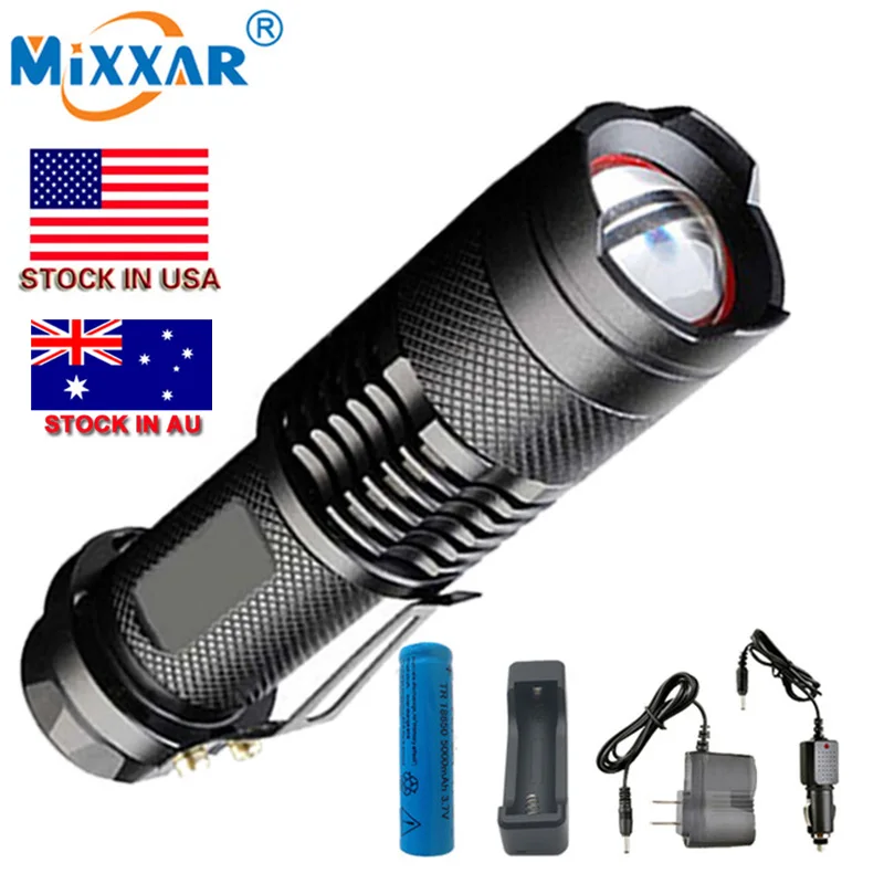 mixxar L2 7000LM led Flashlights Waterproof 5-modes lantern tactical Torch With one 18650 5000mAh Battery and chargers
mixxar L2 7000LM led Flashlights Waterproof 5-modes lantern tactical Torch With one 18650 5000mAh Battery and chargers