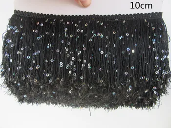 Hot Fringe Tassel 10 Yards/Lot black Polyester Trimming Tassel Dance Macrame Lace Trim 10cm long Latin dress clothing decoration
Hot Fringe Tassel 10 Yards/Lot black Polyester Trimming Tassel Dance Macrame Lace Trim 10cm long Latin dress clothing decoration