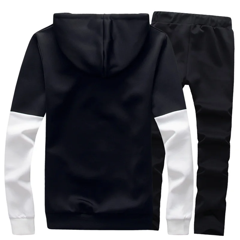 Fashion Style 2 Pieces Set Casual Tracksuit Men Coat 2017 Sweatshirt + Pants Sportswear Male Suit Plus Size Mens Hoodies 11