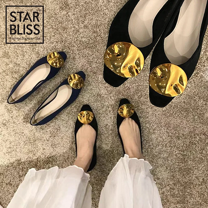 woman shoes metal decorative square head shallow mouth flat bottom Lok Fu single shoes slippers dual-use wild suede peas shoes
woman shoes metal decorative square head shallow mouth flat bottom Lok Fu single shoes slippers dual-use wild suede peas shoes
