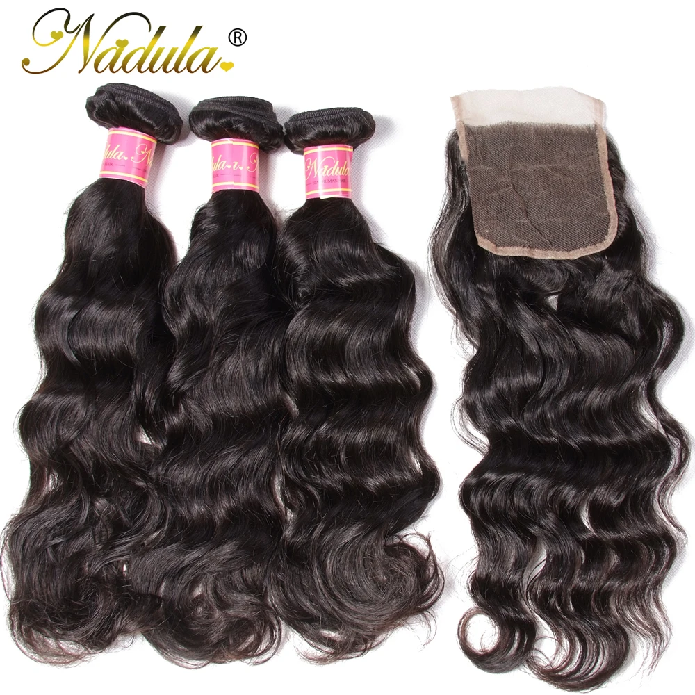Nadula Hair 3pcs/lot Brazilian Natural Wave Closure 4*4 Free Part Lace Closure With 3 Bundles Human Hair Weaves Free Shipping
Nadula Hair 3pcs/lot Brazilian Natural Wave Closure 4*4 Free Part Lace Closure With 3 Bundles Human Hair Weaves Free Shipping