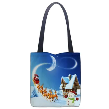 New merry Christmas printed canvas tote bag convenient shopping bag woman bag student bag Custom your image
New merry Christmas printed canvas tote bag convenient shopping bag woman bag student bag Custom your image