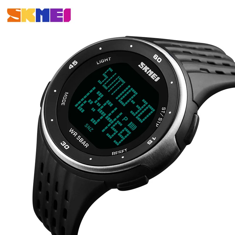 

SKMEI Men Sport Digital Watches Big Dial LED Display Wristwatches Chronograph Calendar Backlight Alarm Relogio Masculino 1219
