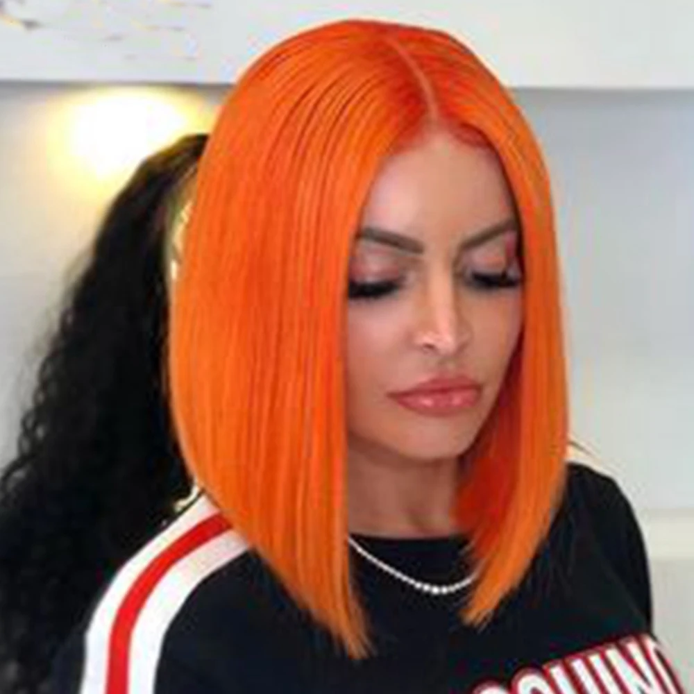 SimBeauty Straight Short Lace Front Human Hair Wigs Bob Wig Preplucked Natural Hairline Orange Brazilian Full Lace Wig For Women
SimBeauty Straight Short Lace Front Human Hair Wigs Bob Wig Preplucked Natural Hairline Orange Brazilian Full Lace Wig For Women