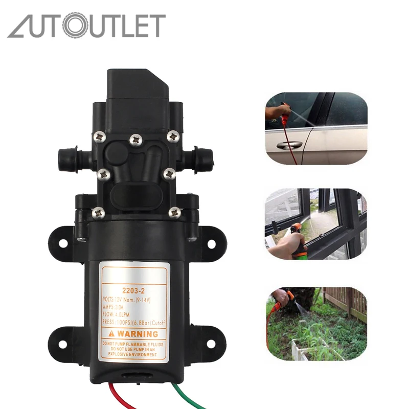 AUTOUTLET DC 12V High Pressure Micro Diaphragm Water Pump Automatic Switch 4L/min Agricultural Electric Water Pump For Boat Ship
AUTOUTLET DC 12V High Pressure Micro Diaphragm Water Pump Automatic Switch 4L/min Agricultural Electric Water Pump For Boat Ship