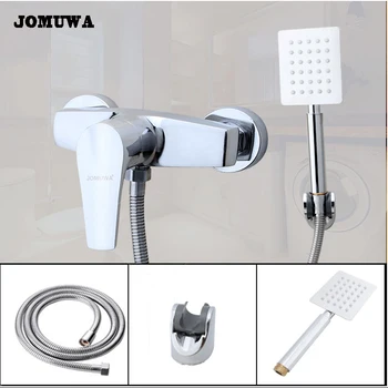 Wall Mounted Bathroom Faucet Bathtub Mixer Tap With Hand Shower Head Chrome-plated brass Faucet
Wall Mounted Bathroom Faucet Bathtub Mixer Tap With Hand Shower Head Chrome-plated brass Faucet
