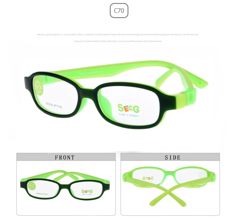 SECG Unisex Youth's Full Rim Oval Eyeglasses 13