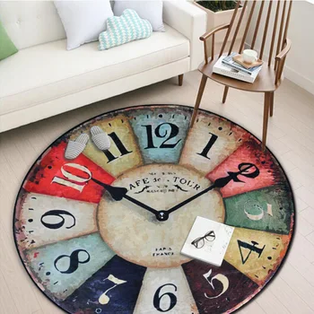 New Thicken Vintage Wall Clock Round Carpet Living Room Bedroom Rugs Anti-Slip Wear-Resisting Baby Crawling Soft Mats Tapete
New Thicken Vintage Wall Clock Round Carpet Living Room Bedroom Rugs Anti-Slip Wear-Resisting Baby Crawling Soft Mats Tapete
