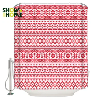 SHOWHOME Shower Curtain Red-And-White Textured Snowflakes Celebrate Shower Curtain Bathroom Curtain Home Decoration
SHOWHOME Shower Curtain Red-And-White Textured Snowflakes Celebrate Shower Curtain Bathroom Curtain Home Decoration