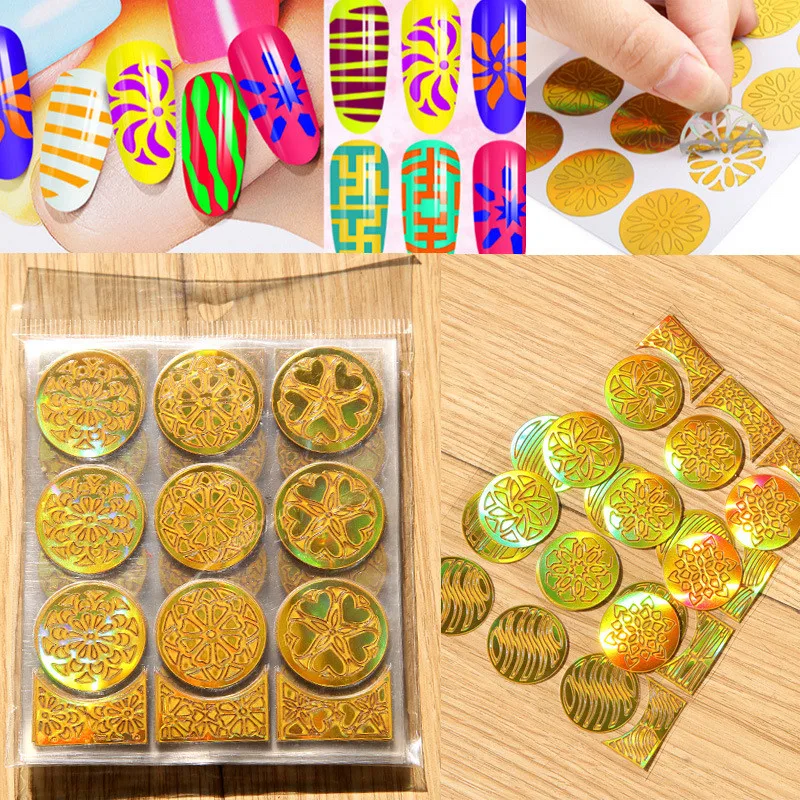 24 Sheet/Set Nail Art Hollow Laser Gold Stamp Stickers Gel Polish 3D DIY Image Transfer Guide Template Printing Stamping Decals
24 Sheet/Set Nail Art Hollow Laser Gold Stamp Stickers Gel Polish 3D DIY Image Transfer Guide Template Printing Stamping Decals