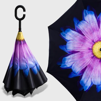 Reverse Inverted Umbrella Double Layer Leaf Parasol Umbrella Corporation Unbrella Umbrellas Sun Shade Ombrelli Parachase 50KO058
Reverse Inverted Umbrella Double Layer Leaf Parasol Umbrella Corporation Unbrella Umbrellas Sun Shade Ombrelli Parachase 50KO058