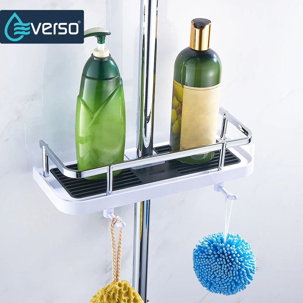 EVERSO Bathroom Shelf Shower Storage Rack Holder Shampoo Bath Towel Tray Home Bathroom Shelves Single Tier Shower Head Holder
EVERSO Bathroom Shelf Shower Storage Rack Holder Shampoo Bath Towel Tray Home Bathroom Shelves Single Tier Shower Head Holder