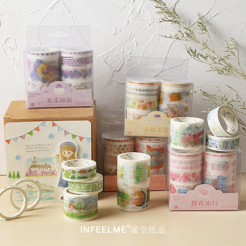 Summer 6Pcs\DIY Cute Creative Fun Personality Tape Magazine Album Diary Calendar Scrapbook Student Stationery Office Supplies
Summer 6Pcs\DIY Cute Creative Fun Personality Tape Magazine Album Diary Calendar Scrapbook Student Stationery Office Supplies