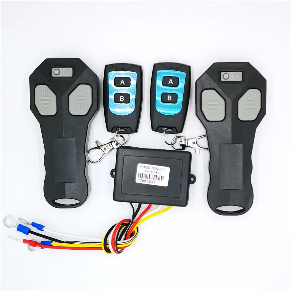 DC12V Universal Car Wireless Winch Remote Control With Four black Waterproof Handset Matched Transmitters
DC12V Universal Car Wireless Winch Remote Control With Four black Waterproof Handset Matched Transmitters