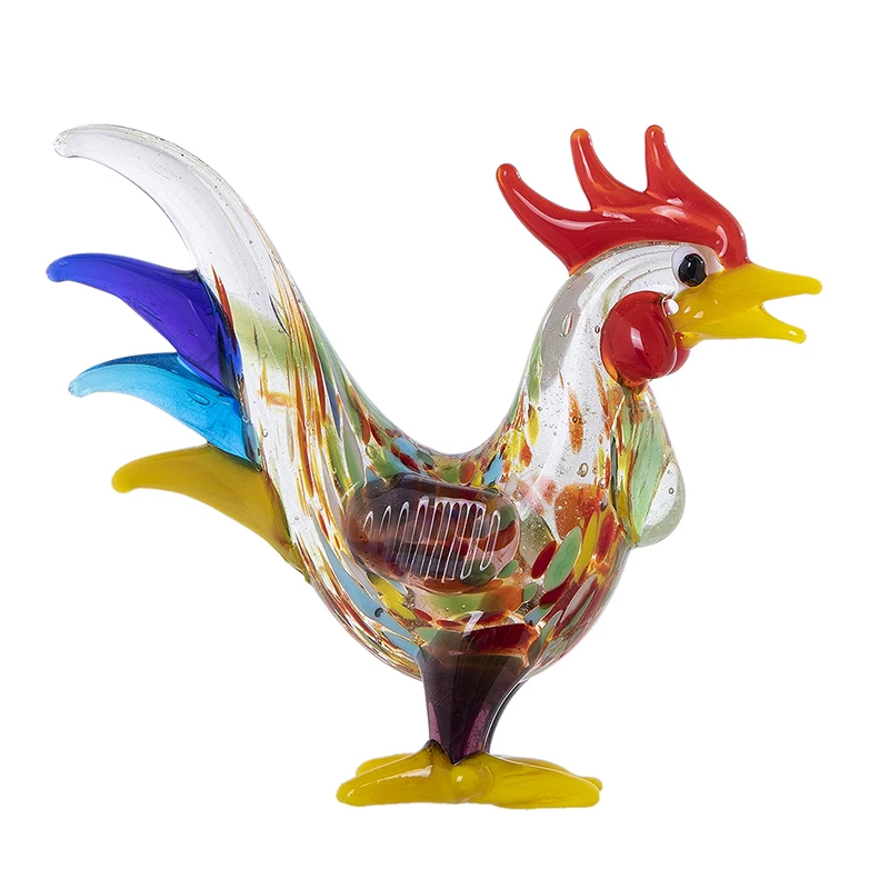 H&D Handmade Art Glass Rooster Animal Figurine Glass Blown Chicken Miniature Sculpture Home Decoration Ornament Gift for Kids
H&D Handmade Art Glass Rooster Animal Figurine Glass Blown Chicken Miniature Sculpture Home Decoration Ornament Gift for Kids