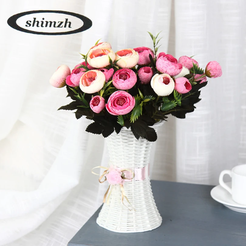 SHIMZH Decorative Artificial Rose Flower 4pcs/Lot European Vivid Fake Silk Flowers With Green Leaves Dried Floral Arrangements
SHIMZH Decorative Artificial Rose Flower 4pcs/Lot European Vivid Fake Silk Flowers With Green Leaves Dried Floral Arrangements