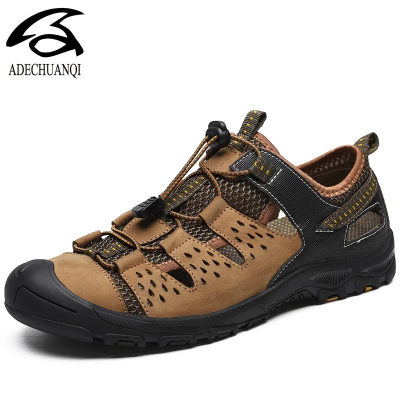 2019 New Leather Sandals Men's Leather Suede Leather Beach Shoes Men's Casual Sandals Slippers Comfortable
2019 New Leather Sandals Men's Leather Suede Leather Beach Shoes Men's Casual Sandals Slippers Comfortable