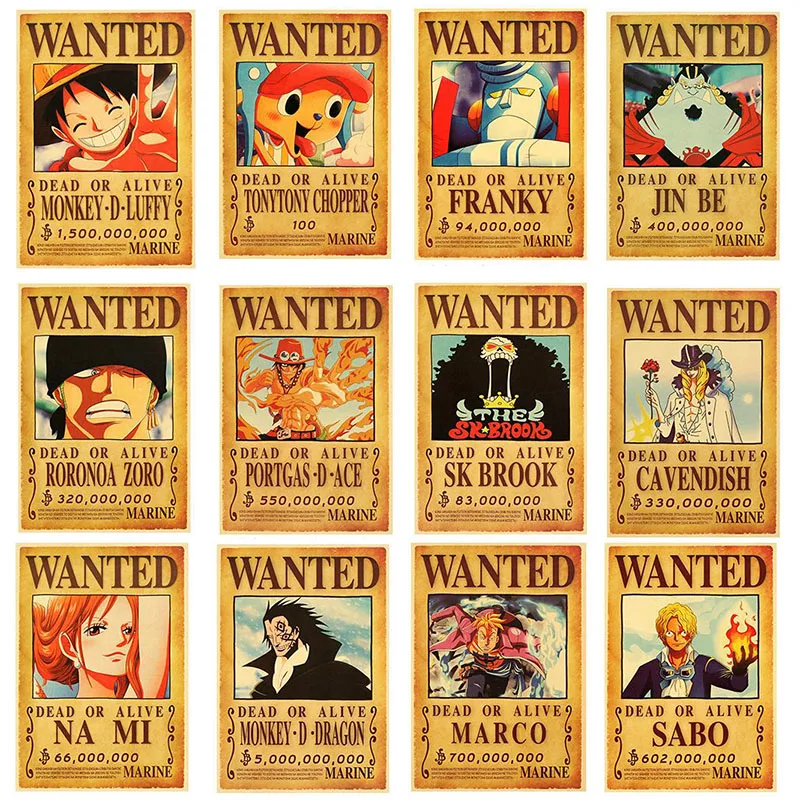 66pcs New One Piece Reward Wanted Poster Craft Print Vintage Anime Luffy Zoro Franky Chopper Action Figure Poster Boy Gift Toy
66pcs New One Piece Reward Wanted Poster Craft Print Vintage Anime Luffy Zoro Franky Chopper Action Figure Poster Boy Gift Toy