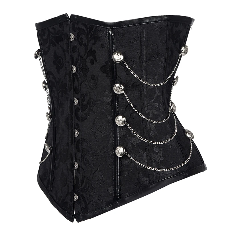 Hot sale New Women Black Brocade Steampunk Corset Gothic Clothing Sexy Bustier Lace up Boned Top Corset Underbust Body Shaper
Hot sale New Women Black Brocade Steampunk Corset Gothic Clothing Sexy Bustier Lace up Boned Top Corset Underbust Body Shaper