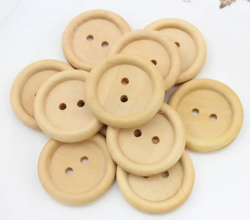 Set of 100pcs pack light brown natural color 30mm big Round Wood, Wooden Buttons 2 holes for DIY-MK0121
Set of 100pcs pack light brown natural color 30mm big Round Wood, Wooden Buttons 2 holes for DIY-MK0121