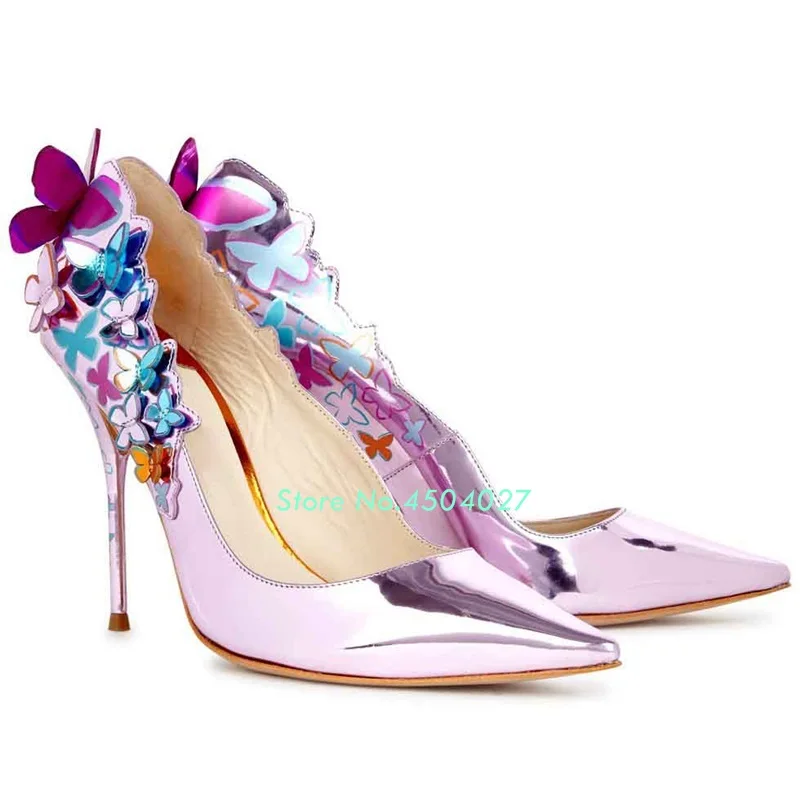 New Arrival Mirror Leather Thin High Heels Woman Butterfly Pointey Toe Shallow Pumps Lady Party Shoes
New Arrival Mirror Leather Thin High Heels Woman Butterfly Pointey Toe Shallow Pumps Lady Party Shoes