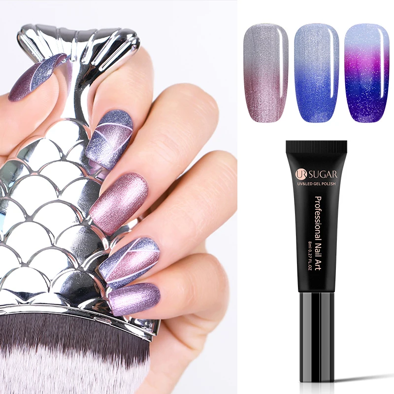 UR SUGAR 8ml UV Gel Lacquer Temperature Change Color Gel Thermo Glitter Varnish Long Lasting Soak Off UV Gel Nail Art Lacquer
UR SUGAR 8ml UV Gel Lacquer Temperature Change Color Gel Thermo Glitter Varnish Long Lasting Soak Off UV Gel Nail Art Lacquer