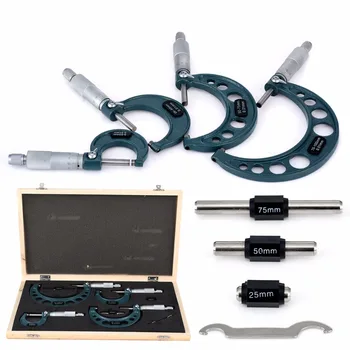 4pcs/Set 0-100mm Outside Micrometer 0.01mm High Precision Gauge Vernier Caliper Measuring Tool
4pcs/Set 0-100mm Outside Micrometer 0.01mm High Precision Gauge Vernier Caliper Measuring Tool