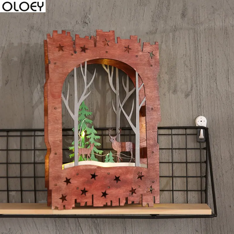 Christmas decorations new color lighting stump wooden ornaments Store window hotel Holiday set props 
Christmas decorations new color lighting stump wooden ornaments Store window hotel Holiday set props