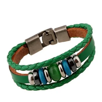 Pulceras 2018 Original 4 Color Leather Weave Cord Unisex Bracelets Charm Handmade Couple Jewelry Beaded DIY Bracelet Accessories
Pulceras 2018 Original 4 Color Leather Weave Cord Unisex Bracelets Charm Handmade Couple Jewelry Beaded DIY Bracelet Accessories