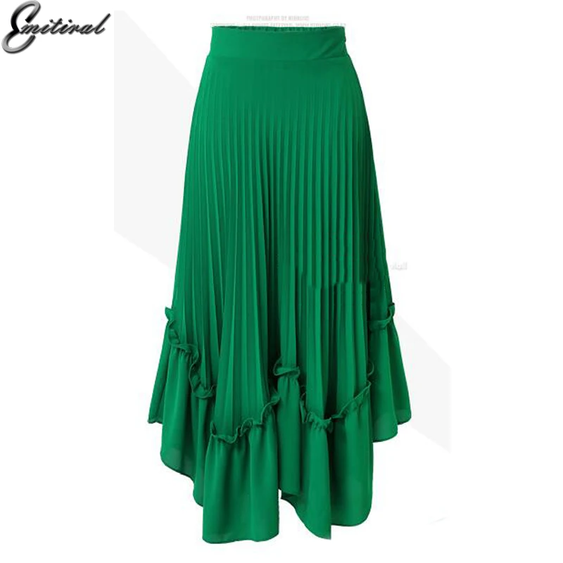Emitiral Elegant Women Pleated Skirts 2018 Summer High Waist Ruffles Chiffon Casual Skirt Black Green White Plus Size 4XL Skirts
Emitiral Elegant Women Pleated Skirts 2018 Summer High Waist Ruffles Chiffon Casual Skirt Black Green White Plus Size 4XL Skirts