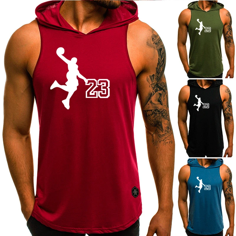American basketball hoodie Jordan 23 printing fitness men's vest shirt casual sleeveless hooded basketball vest training suit
American basketball hoodie Jordan 23 printing fitness men's vest shirt casual sleeveless hooded basketball vest training suit