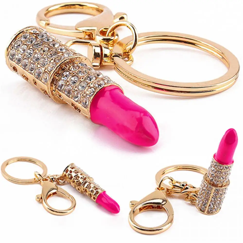 Women Jewelry Charm Crystal Keychain Lipstick Key Holder Rhinestone Keyring Red Rose Pendant Key Chain Rings Valentine Gifts
Women Jewelry Charm Crystal Keychain Lipstick Key Holder Rhinestone Keyring Red Rose Pendant Key Chain Rings Valentine Gifts