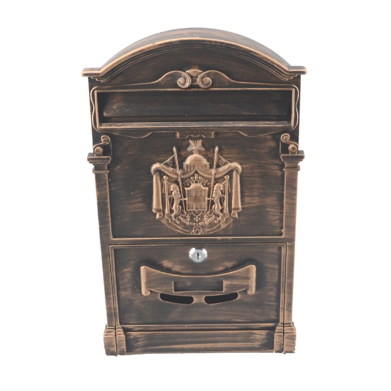 banner pattern bronze mailbox newspaper box wall-mounted storage box rust newspaper Villa mail BR408
banner pattern bronze mailbox newspaper box wall-mounted storage box rust newspaper Villa mail BR408