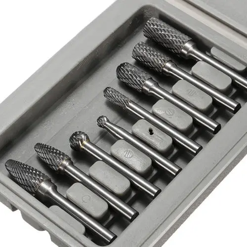 11/11 Carbide Burr Set 8Pcs Proburs Rotary File Double Cut Edge Carbide with 1/4 Inch
11/11 Carbide Burr Set 8Pcs Proburs Rotary File Double Cut Edge Carbide with 1/4 Inch