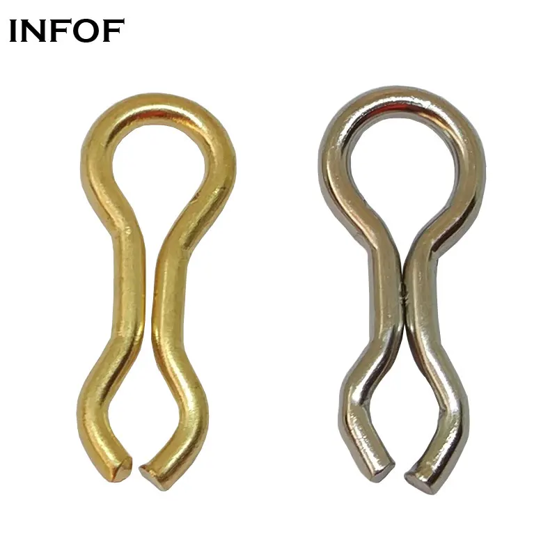 

INFOF 200pcs Fishing Connector Snaps Brass Wire Sinker Eyelets Carp Fishing Swivels Clip Tackle Accessories Fishing Plumbs