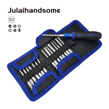 

17PC Screwdriver Set with 16PC 75mm S2 Bits Self Lock Handle Tool Bag Strong Magnetic Hand Tool Set