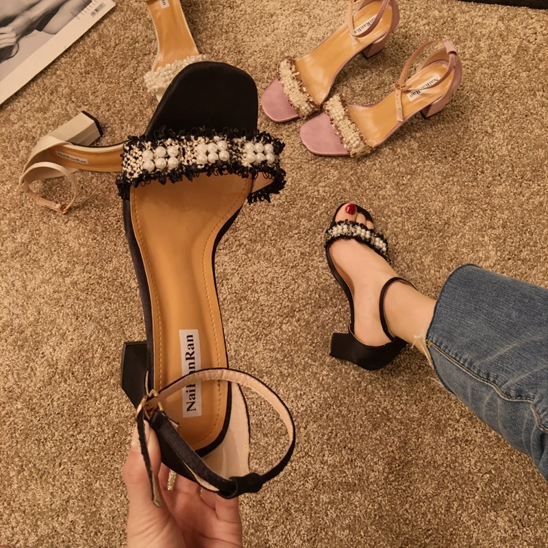 Lace up Elegant Pearl Sandals Women Open Toe High Heels Sandals Women Summer Flip Flops Beach Sandals Women Sexy Pumps
Lace up Elegant Pearl Sandals Women Open Toe High Heels Sandals Women Summer Flip Flops Beach Sandals Women Sexy Pumps