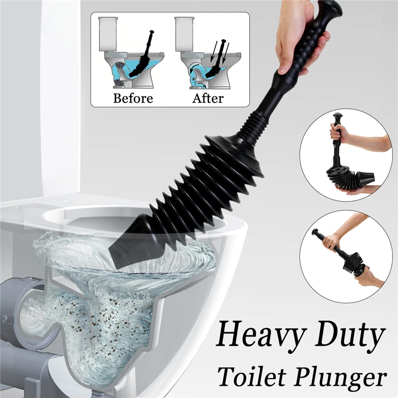 Black Rubber Head Plastic Handle Detachable Heavy Toilet Plunger Toilet Suction Powerful Toilet Suction Sewer Pipe Dredger
Black Rubber Head Plastic Handle Detachable Heavy Toilet Plunger Toilet Suction Powerful Toilet Suction Sewer Pipe Dredger