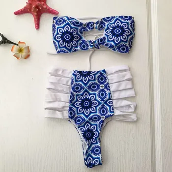 Sexy Strapless High Waist Bikini Ruffle Bikini Sets Bandeau Swimsuits Wire Free Bathing Suits 2018 maillot de bain
Sexy Strapless High Waist Bikini Ruffle Bikini Sets Bandeau Swimsuits Wire Free Bathing Suits 2018 maillot de bain