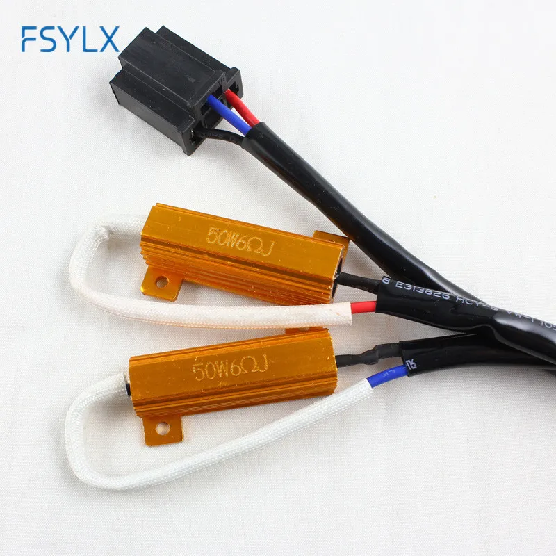 High Quality Error Free H4 Dual Load Resistors For LED For HID Conversion High/Low Beam Headlights Bi Xenon Kit DC12V 50w 6ohm
High Quality Error Free H4 Dual Load Resistors For LED For HID Conversion High/Low Beam Headlights Bi Xenon Kit DC12V 50w 6ohm
